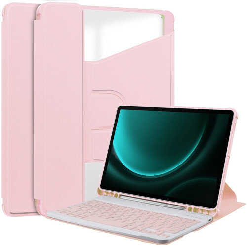 For Samsung Galaxy Tab S9 FE+ / S10+ 360 Rotation case (Pink)