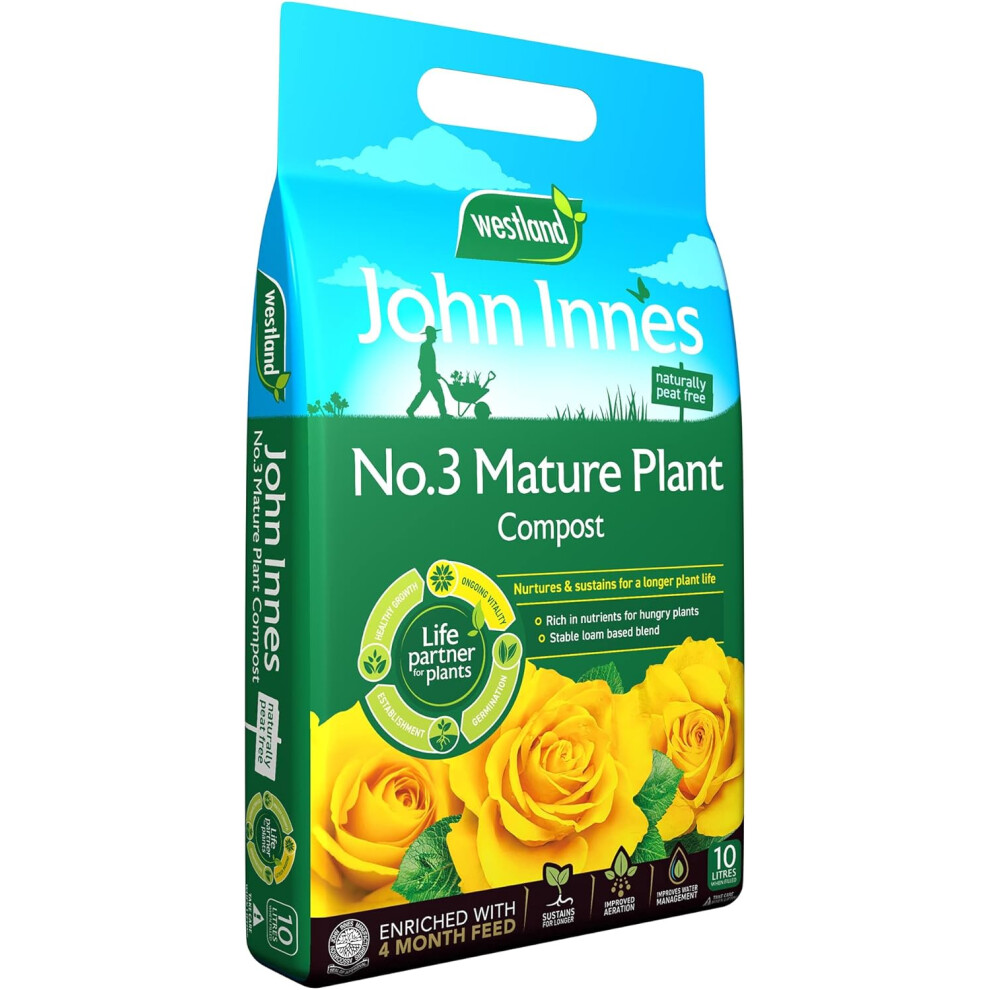 Westland John Innes Peat Free No 3 Mature Plant Compost 10L