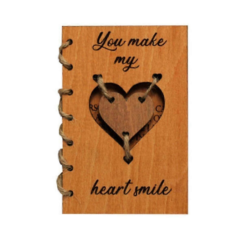 Valentines Day Card for Wife, Wooden Valentine Card for Her, Wood Valentines Gift Card for Boyfrien