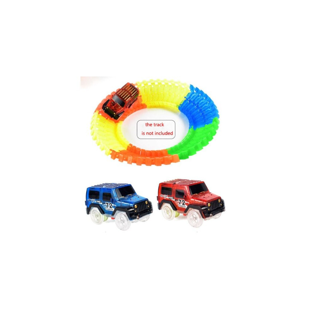 Xylfly 2X Cars For Amazing Tracks Glow In The Racetrack Up Race Car Xmas Toy Dark/Light