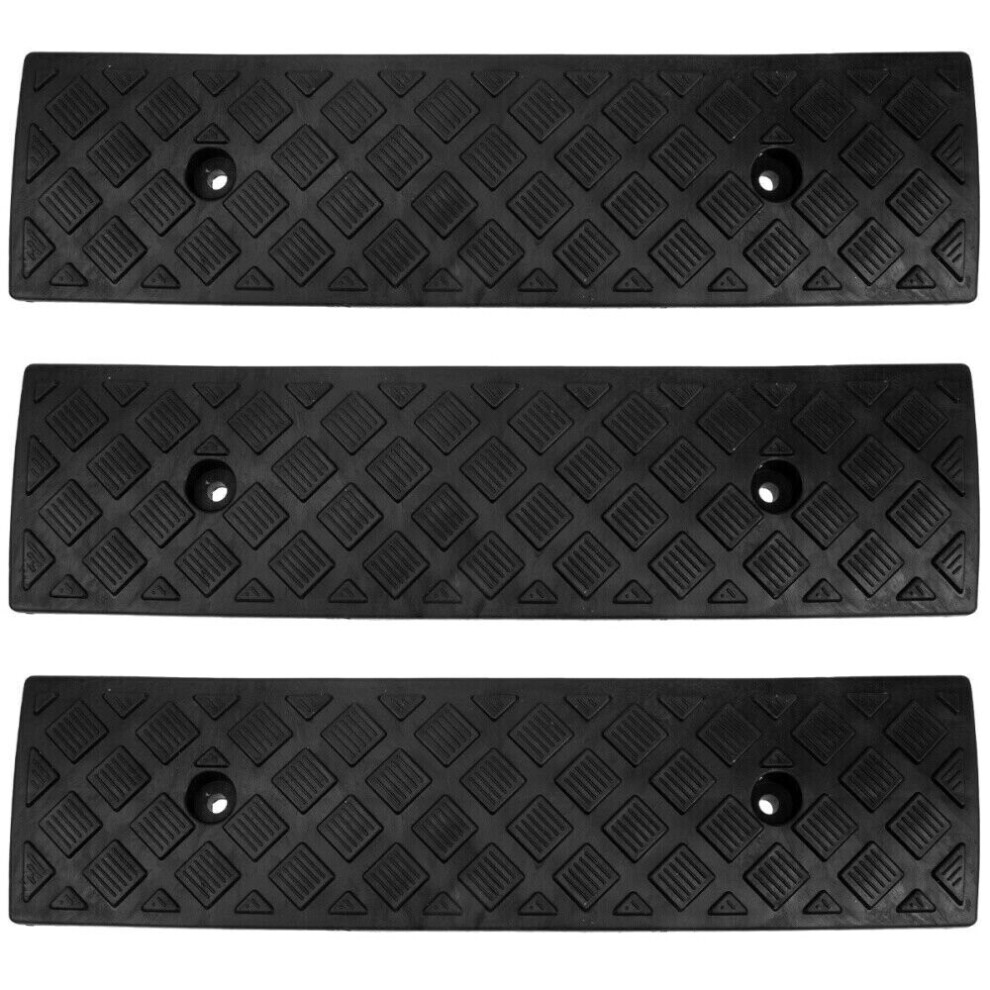 3Pcs Gummi Bordstein Rampen Schwelle Rampe Steigung Rampe FüR Auffahrt Auto Motorrad-image