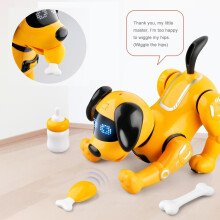 Remote Control Robot Dog Toy Dancing Robot Dog toy for boys girls Kids Yellow