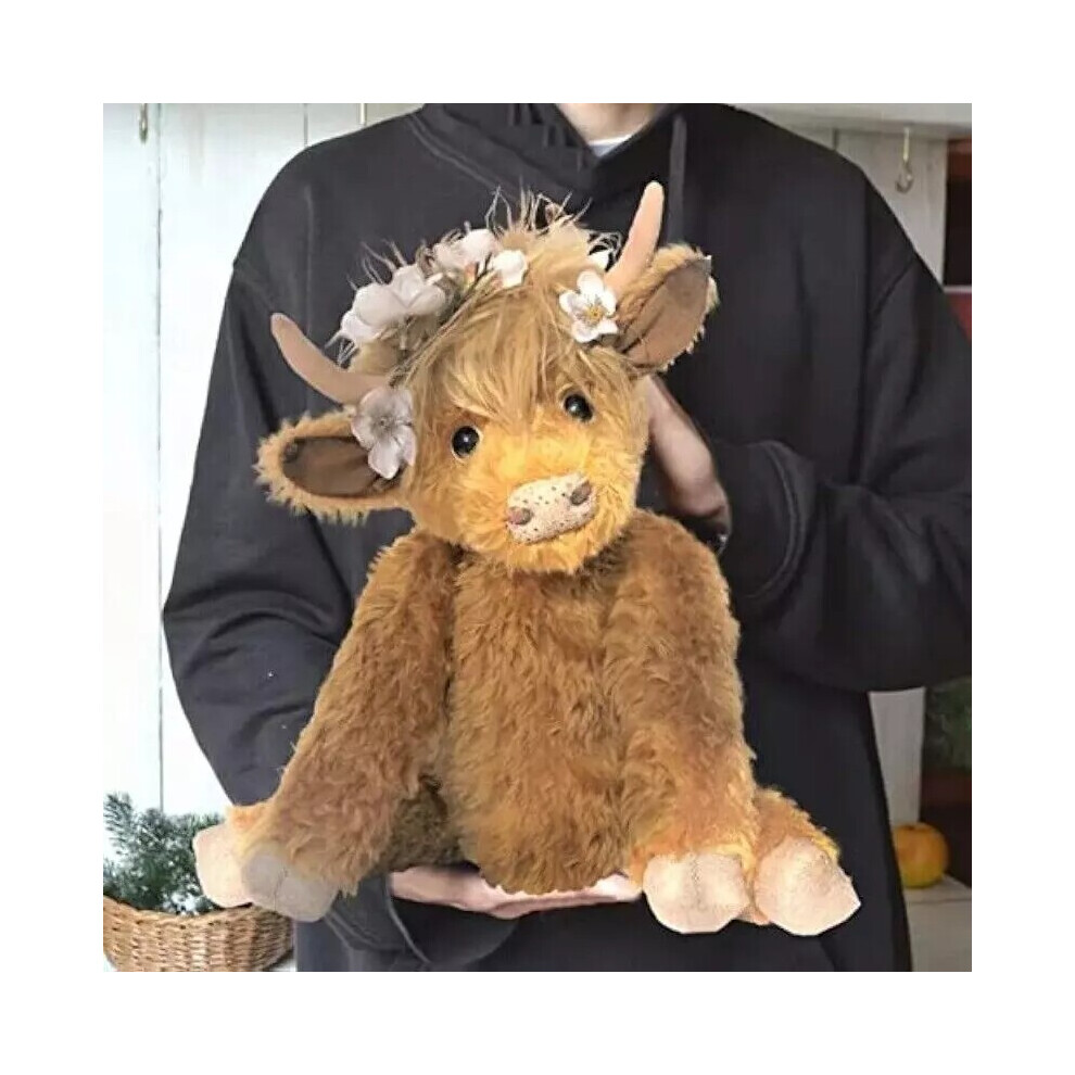 Xylfly Cuddly Highland Cow Accompany Plush Realistic Scottish Highland Cow Plush 2024