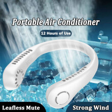 Neck Fan Portable Bladeless Hanging Neck Rechargeable Air Cooler 3 Speed Mini Summer Sports Fans