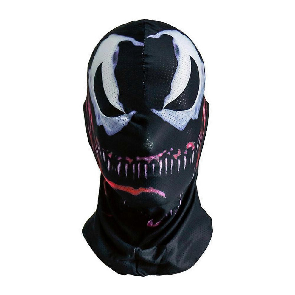 (B2, One Size) Venom Balaclava Mask Cosplay Outdoor Superhero Motorcycles Riding Skull Face Shield Halloween Party Costume Props 6910598018971