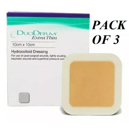 Duoderm Extra Thin 10cm x 10cm Hydrocolloid Dressing Pressure Wounds