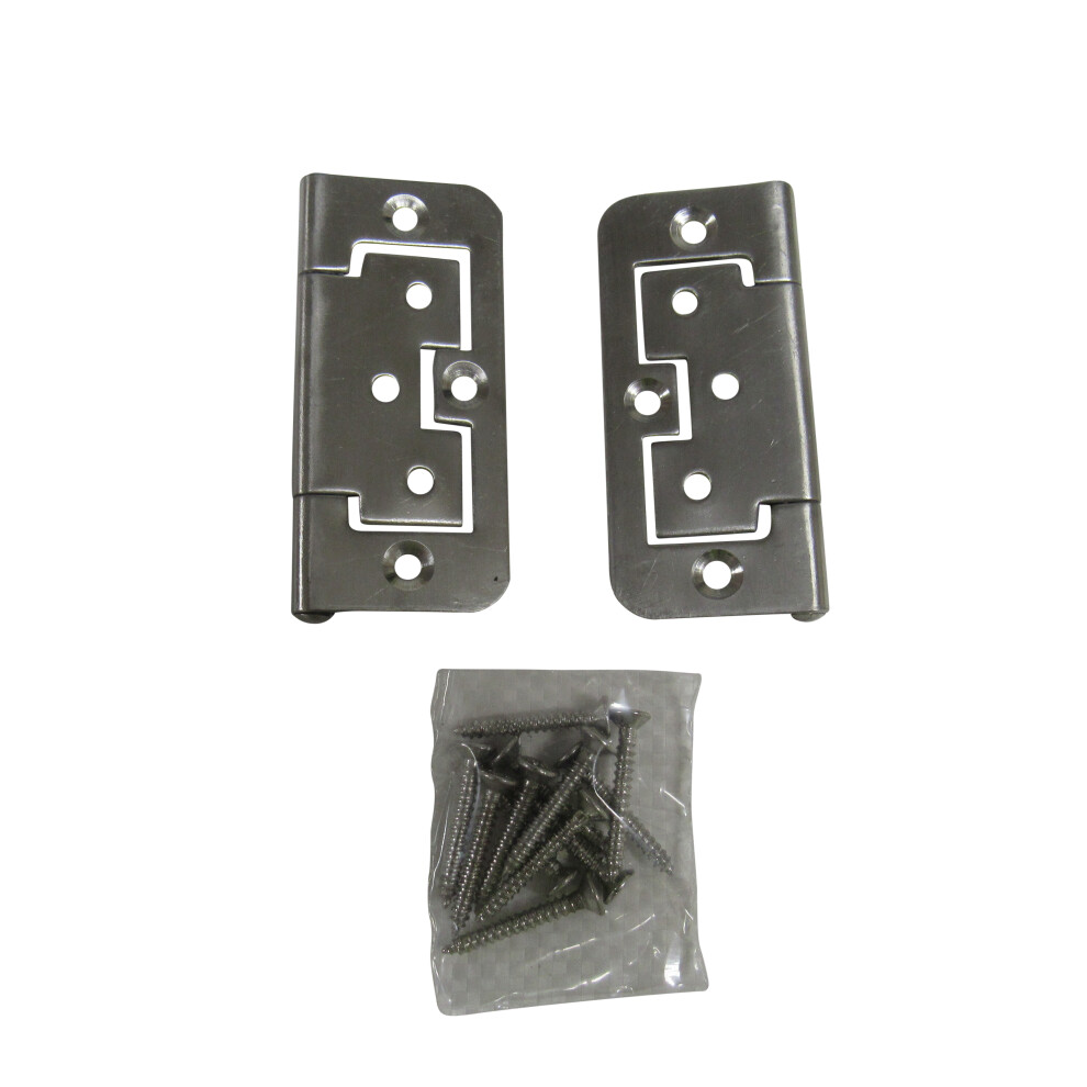 Stainless Steel Flush Hinges X2 (Pair Hurlinges Cabinet Door Inset) 600988559547