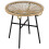 Outsunny Outsunny Rattan Side Table w/ Tempered Glass Tabletop, Beige 9