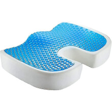 Coussin de siège orthopédique avec gel en mousse à mémoire de forme pour soulager le coccyx à la maison et au bureau