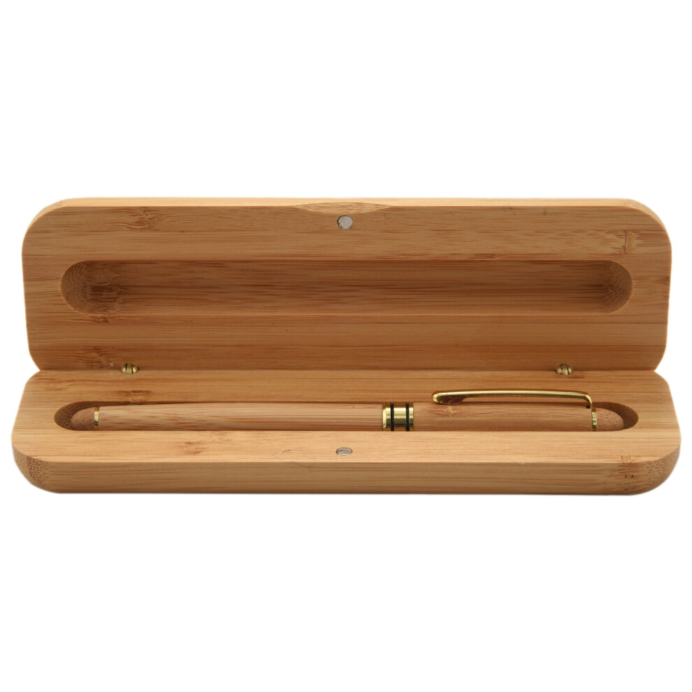 Vintage Elegant Bamboo Fountain Pen With Box For Business
