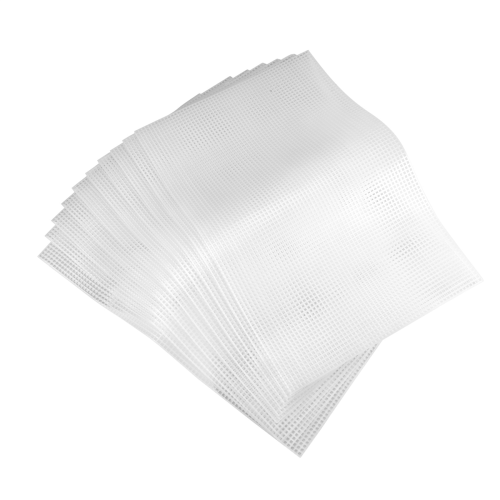 10PCS Folhas de lona plástica de malha 19,6 x 13 polegadas para artesanato de bordado