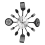 16 Inch Large Kitchen Wall Clocks with Spoons and Forks(Black) 3