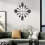 16 Inch Large Kitchen Wall Clocks with Spoons and Forks(Black) 7