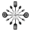 16 Inch Large Kitchen Wall Clocks with Spoons and Forks(Black) 1