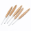 8Pcs Wood Crochet Hooks, Ergonomic Handle Crochet Hooks Set 5