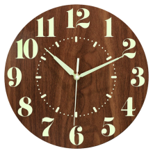 Orologio da parete fosforescente, orologio silenzioso senza ticchettio a batteria