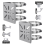 2Pcs Wall Mounting Bracket with 6 Loops, for CCTV Security Camera 2