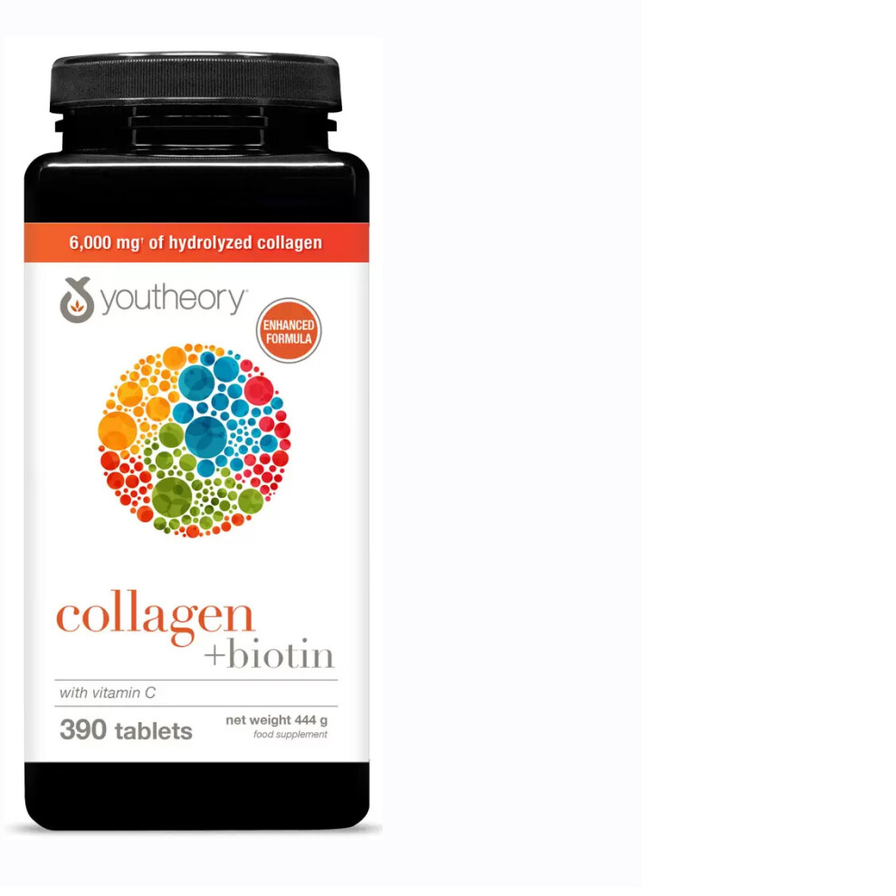 Collagen + Biotin Youtheory Advanced Formula Heatlh Vitamins 390 Tablets
