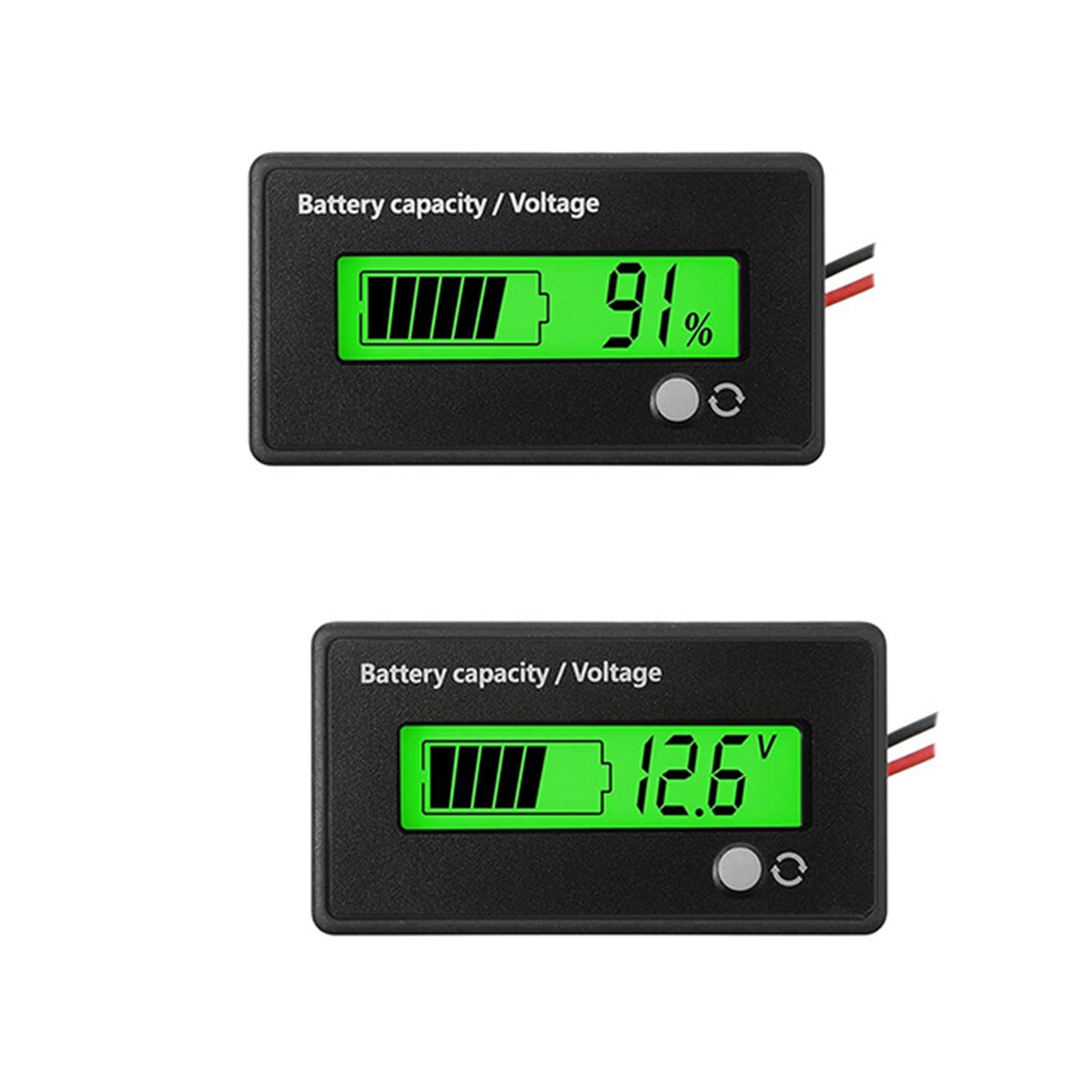 2 Pcs Dc Battery Meter Lead-Acid And Lithium Ion Battery Indicator 4853816487642