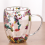 2PCS Fillings Dry Flowers Double Wall Glass Cup With Handle 2