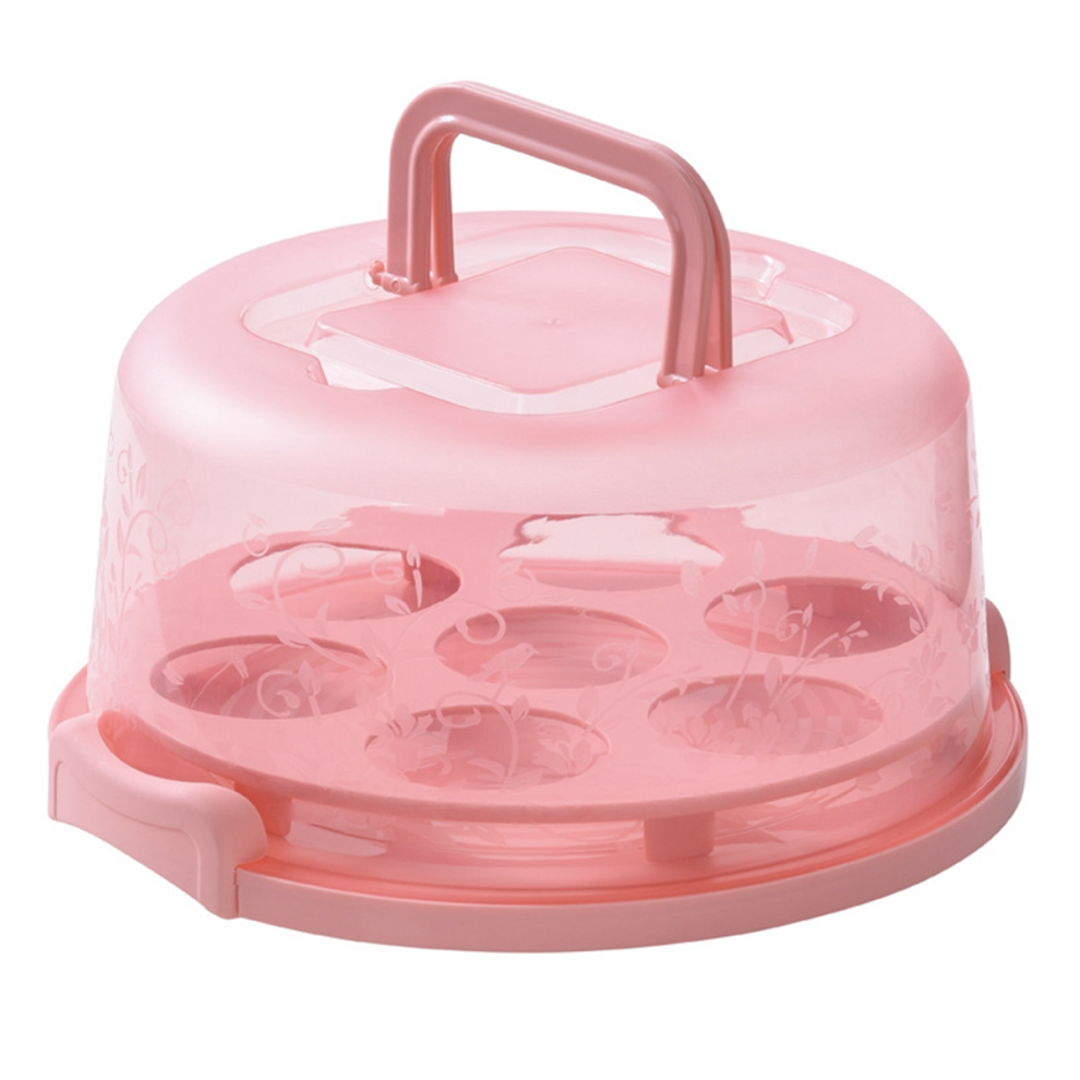 Cake Box Cupcake Holder with Lid Transparent Cake Transparent Box ,A