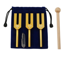 Conjunto de diapasões 4096/4160/4225 Hz para cura sonora, instrumento, A