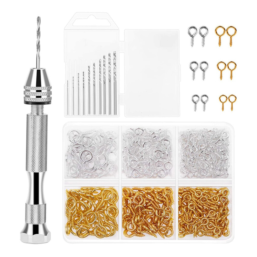 Resin Kit with 1Pcs Pin Drill 10Pcs Drill Bits and 400Pcs Screw Pins