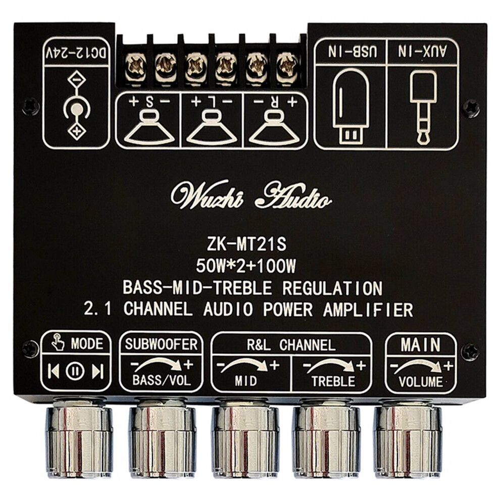 Mt21s 2X50w+100W 2.1 Channel Digital Power Amplifier Board 4853816466272