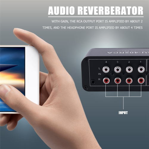 Multi-Source Mixer 4 Input 2 Output Audio Switch Switcher Control 2