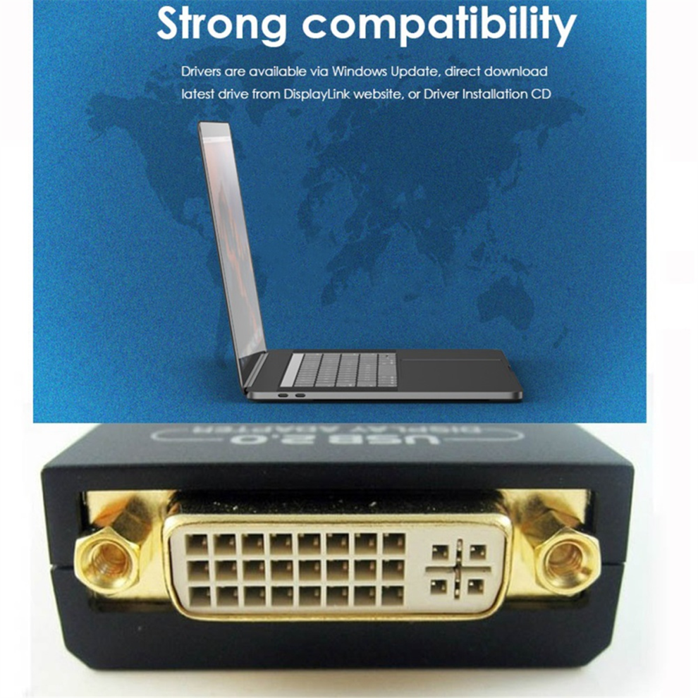 External Graphic Video Adapter Usb 2.0 To Dvi/Vga/ For 4853816459090