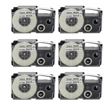 6er-Pack 12 mm Etikettenbänder für -120 -E300 -60 Drucker
