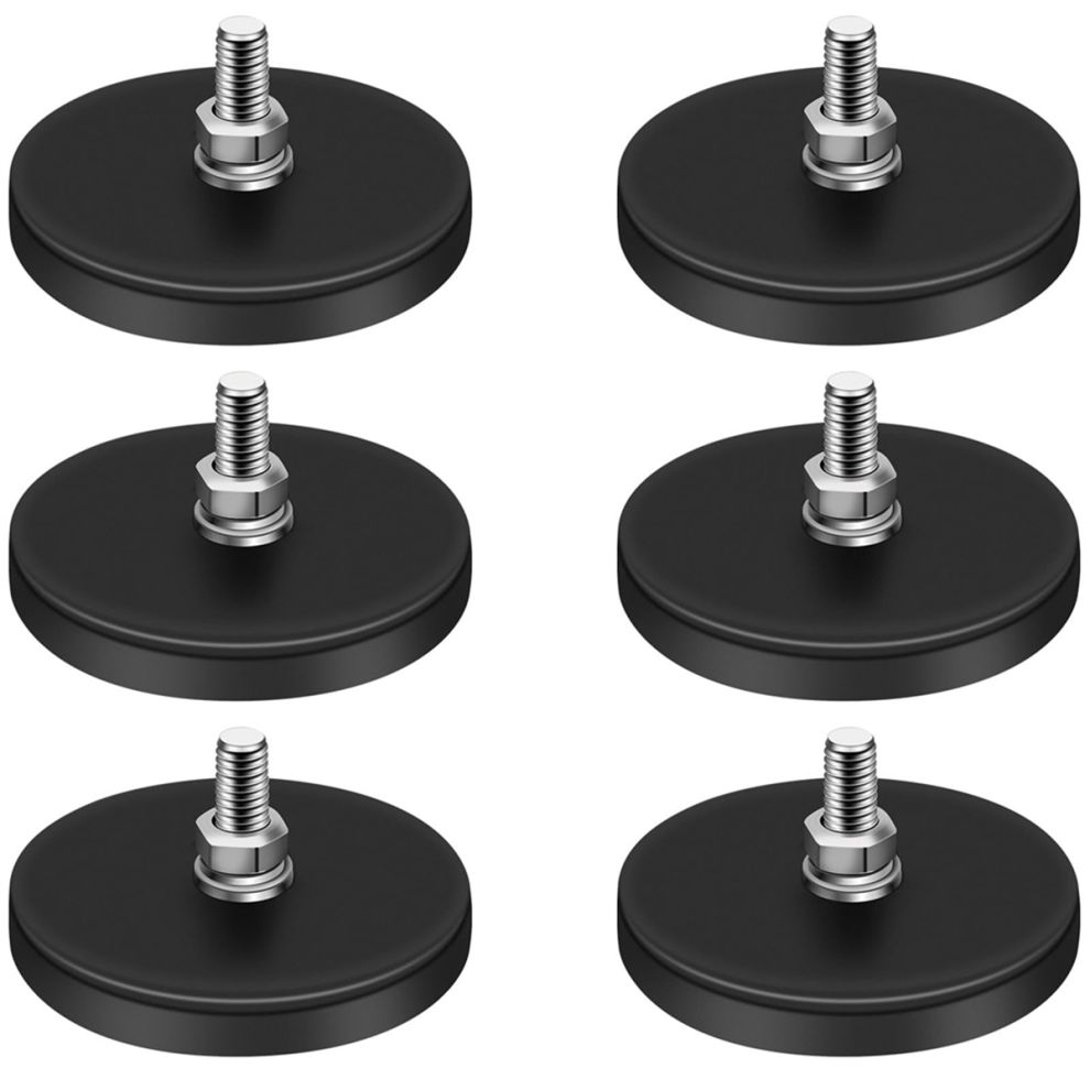 Rubber Coated Magnets,Neodymium Magnet Base,Strong Magnets Hold 6Pcs 4853816488311