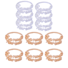 12PC Ramadan Napkin Rings Eid Mubarak Muslim Islamic Home Deco