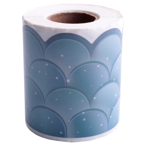 20M Ombre Blue Scallops Bulletin Board Borders Straight Borders
