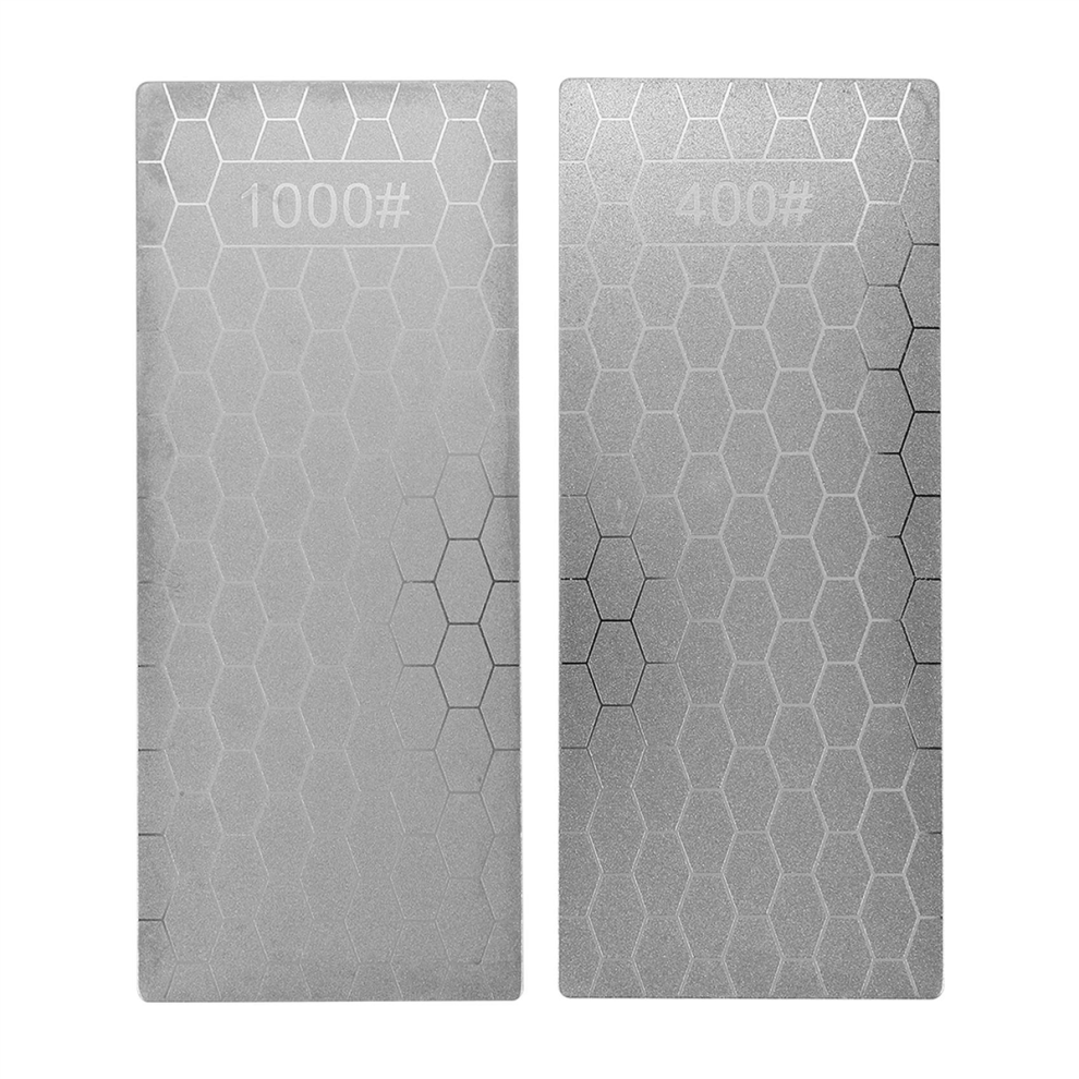 2Pcs Diamond Sharpening Stone, Whetstone With Base(400/1000 Grit) 4853816493612