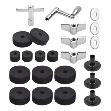 23Pcs Cymbal Replacement Accessories Drum Parts with Cymbal Stand