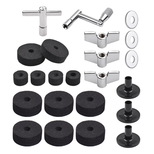 23Pcs Cymbal Replacement Accessories Drum Parts with Cymbal Stand