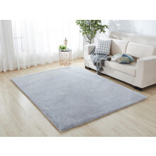 (Silver, 100cm x 150cm) Luxurious Faux Fur Rabbit Rug 1200 GSM 3cm Pile