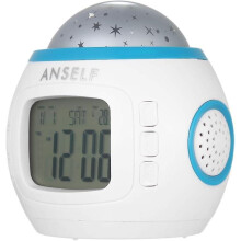 LED Light Alarm Clock, Night Light Alarm Clock Projector Starry Ceiling, Music Night Light With Temperature And Date Display