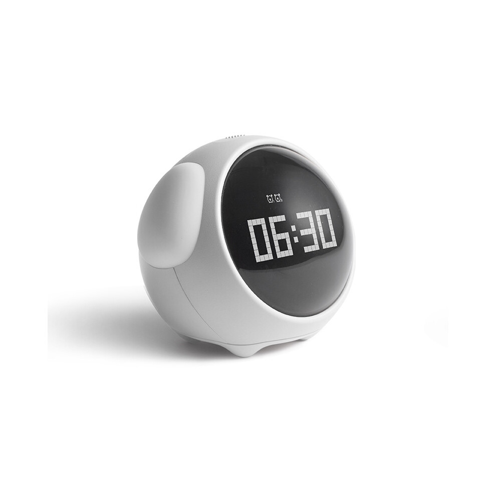 Venisymlis Smart Alarm Clock For Wake Up Clock With Emoji, Wake Up Clock Night Light With Voice-Activated White