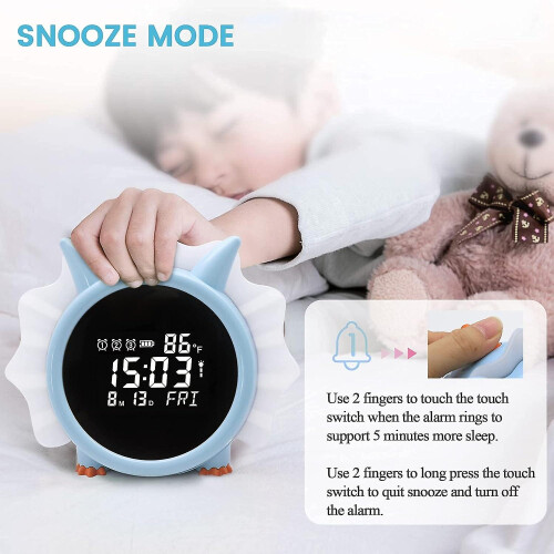Dinosaur Alarm Clock With Night Light, Digital Clock 1