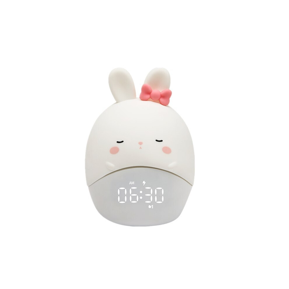 Cartoon Rabbit Usb Charging Alarm Clock With Night Light Venisymlis