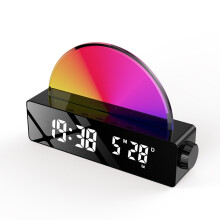 Illuminated Alarm Clock, Wake-Up Lamp With Sunrise Simulation, Snooze/6 Ringtones/10 Sleep Sounds/Ti