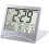 Silver Digital Alarm Clock Desktop Temperature Lcd Display 4