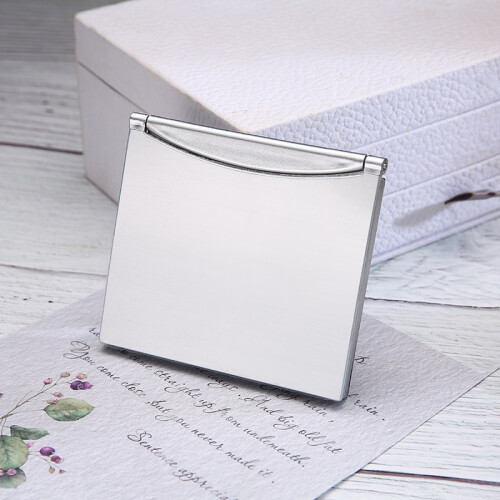 Silver Digital Alarm Clock Desktop Temperature Lcd Display 2