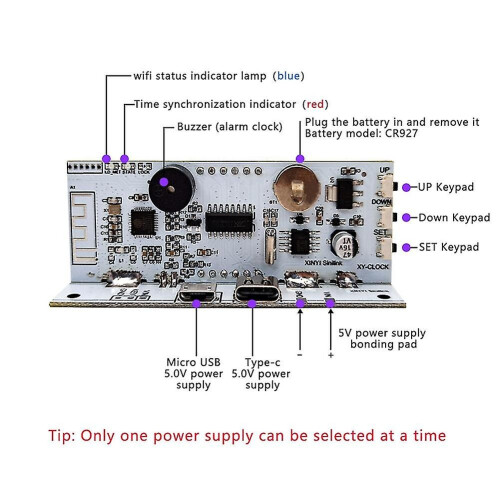Wifi Timing Clock Module Automatic Clock DIY Digital Electronic Clock Wireless Network Timing Device 2