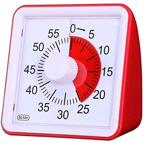 Visual Analog Timer, Silent Countdown Timer, Time Management Tool For Kids And Adults