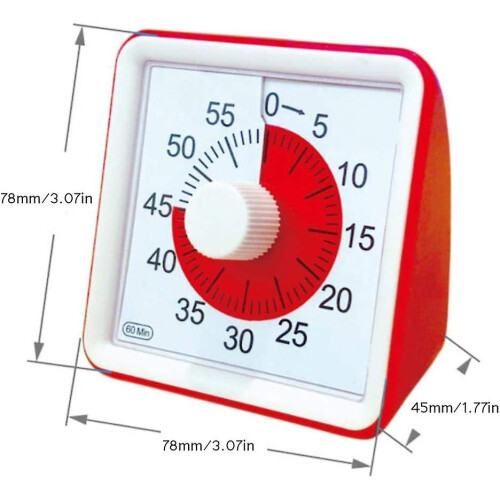 Visual Analog Timer, Silent Countdown Timer, Time Management Tool For Kids And Adults 1