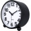 Silent Analog Alarm Clock, Black Metal Large 3D Numbers, Snooze Function, Non-Ticking Table Clock Wi 4
