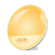 Alarm Clock Wake Up Light With Sunrise/Sunset Simulation Dual Alarms Bedside Night Lamp Snooze Function Fm Radio 7 Natural Sounds 7 Colorful Atmospher